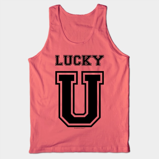 Lucky U University College (Black) Tank Top by SmokyKitten